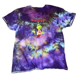 Gildan Ice Dyed Holiday Grinch I Just Took A DNA Test Tshirt Large